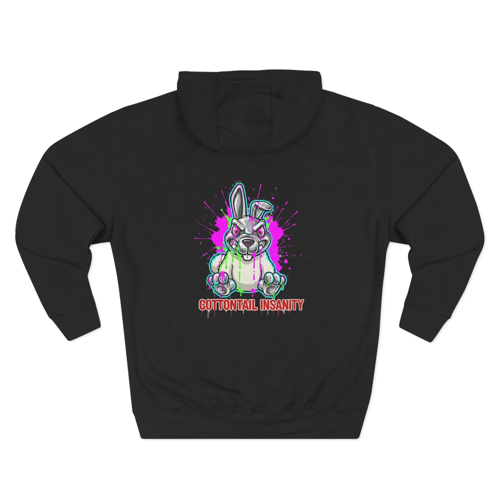 Insane Cottontail Liquid Art Fleece Hoodie