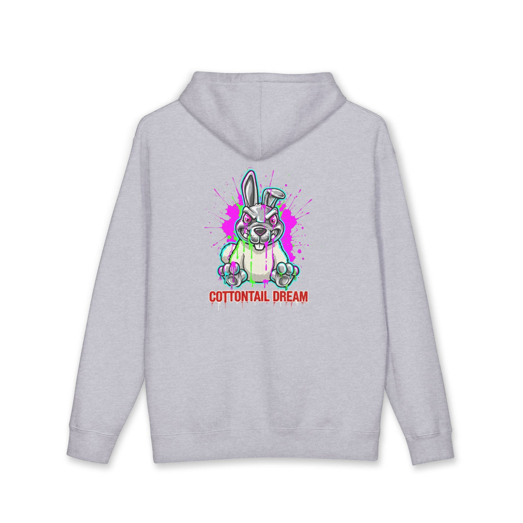 Pissed Off Cottontail Hoodie | Angry Bunny Illustration, Edgy Animal Art