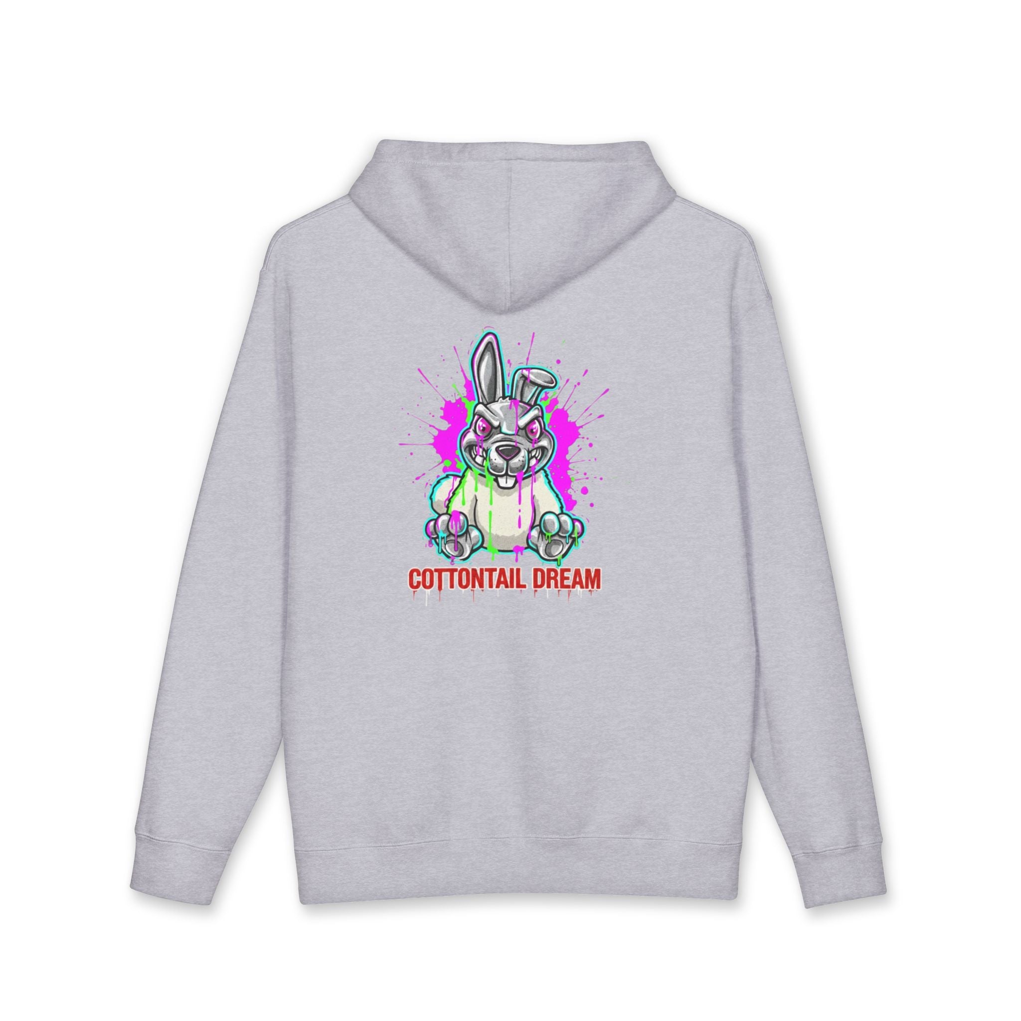 Pissed Off Cottontail Hoodie | Angry Bunny Illustration, Edgy Animal Art