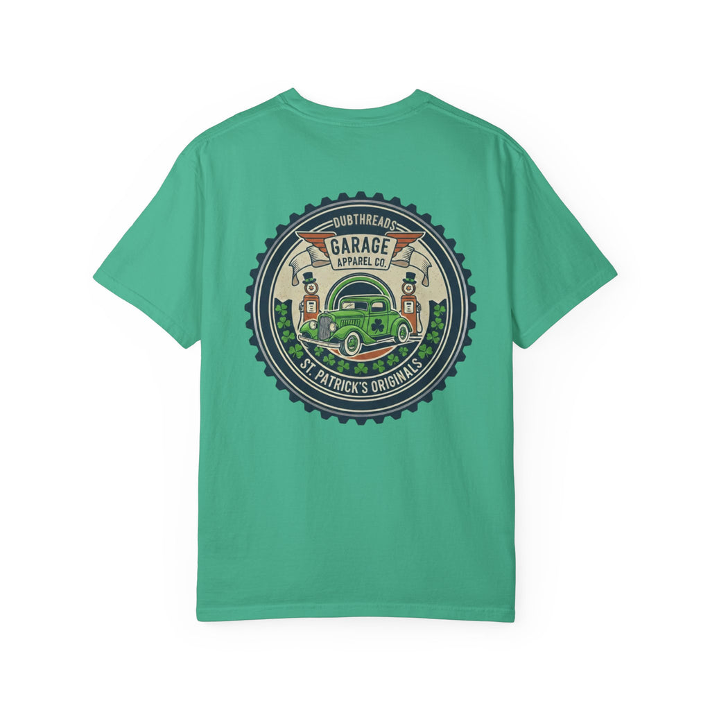DubThreads Apparel small chest logo T-shirt | Green tee St Patrick's Day