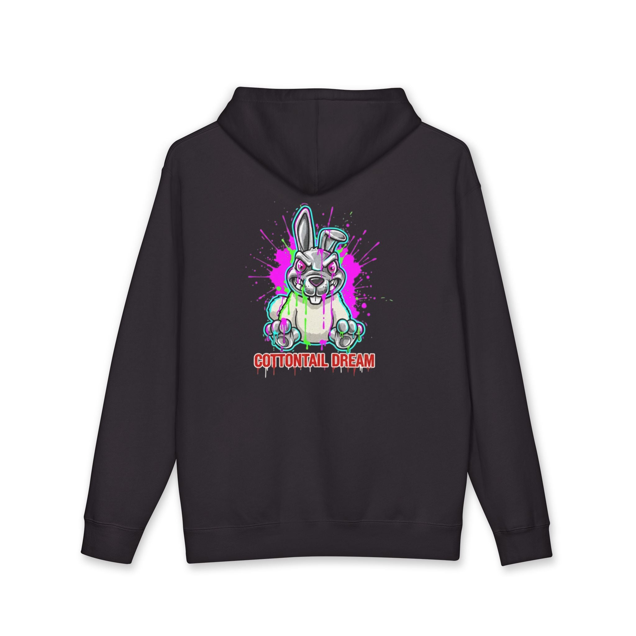 Pissed Off Cottontail Hoodie | Angry Bunny Illustration, Edgy Animal Art