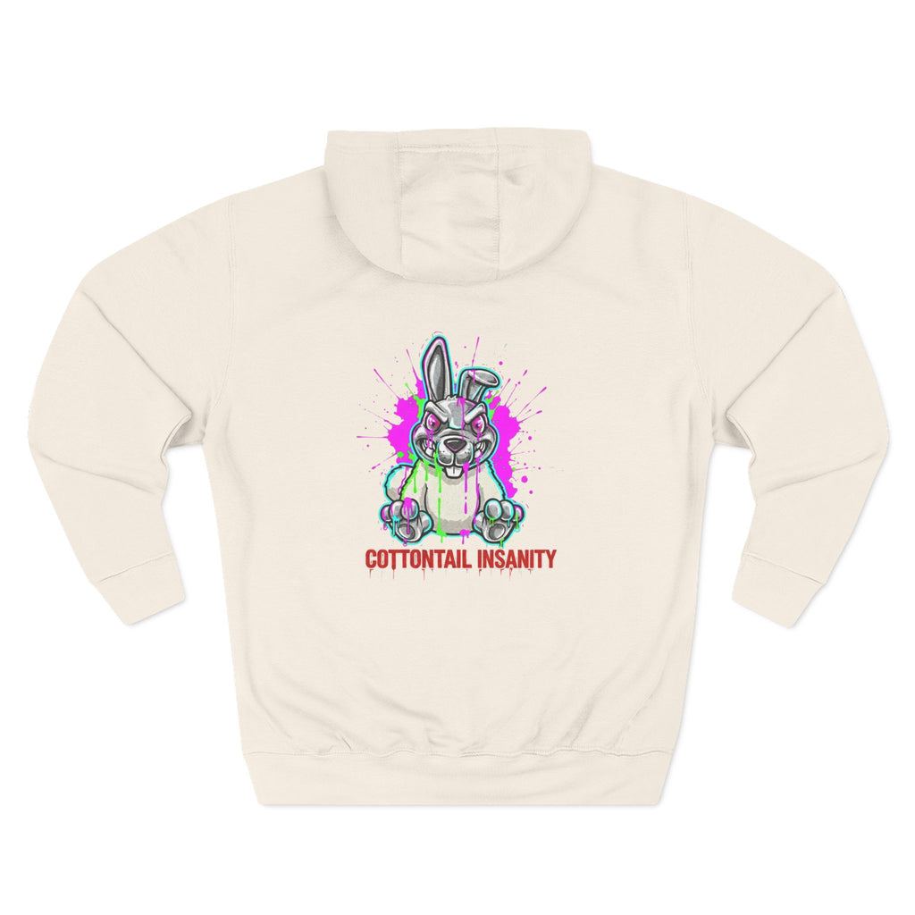 Insane Cottontail Liquid Art Fleece Hoodie