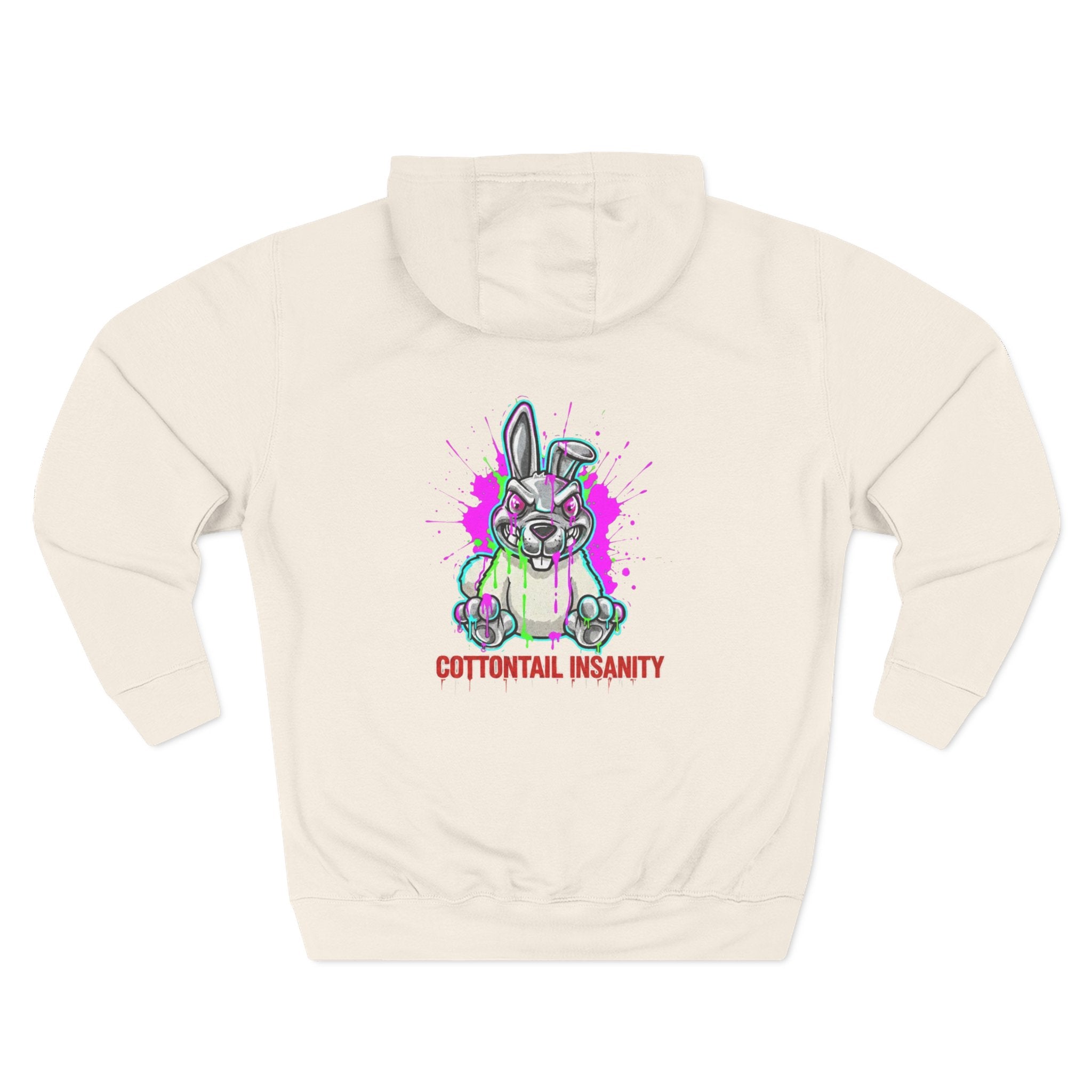Insane Cottontail Liquid Art Fleece Hoodie