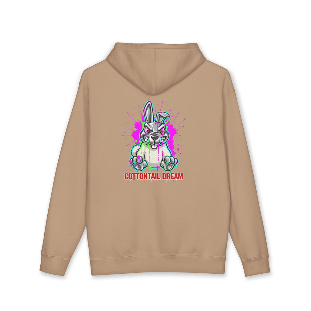 Pissed Off Cottontail Hoodie | Angry Bunny Illustration, Edgy Animal Art