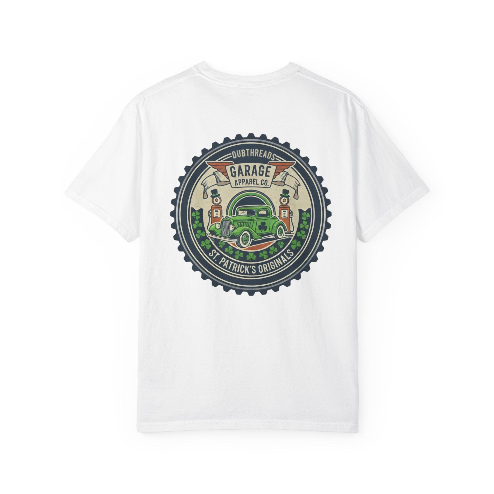 DubThreads Apparel small chest logo T-shirt | Green tee St Patrick's Day
