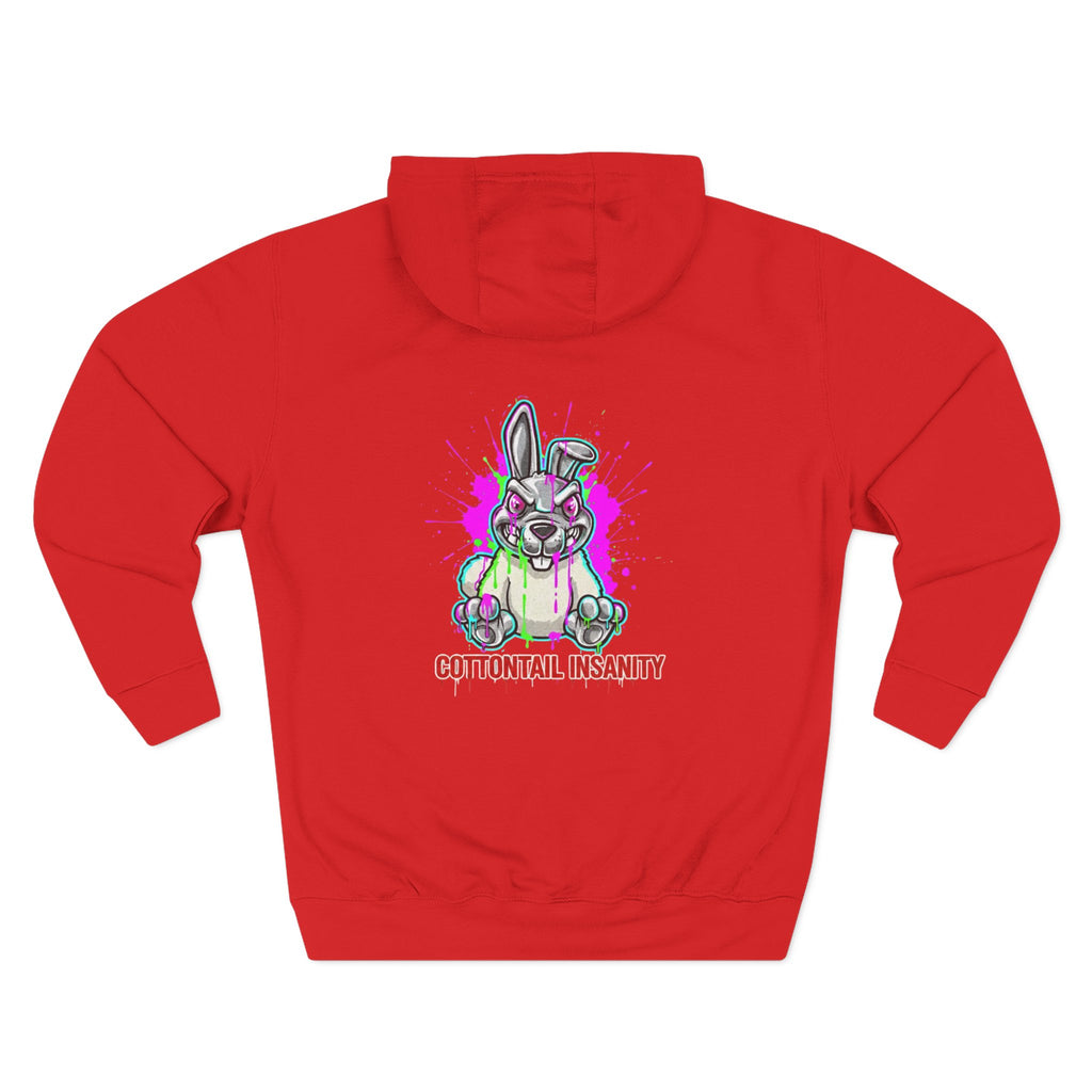 Insane Cottontail Liquid Art Fleece Hoodie