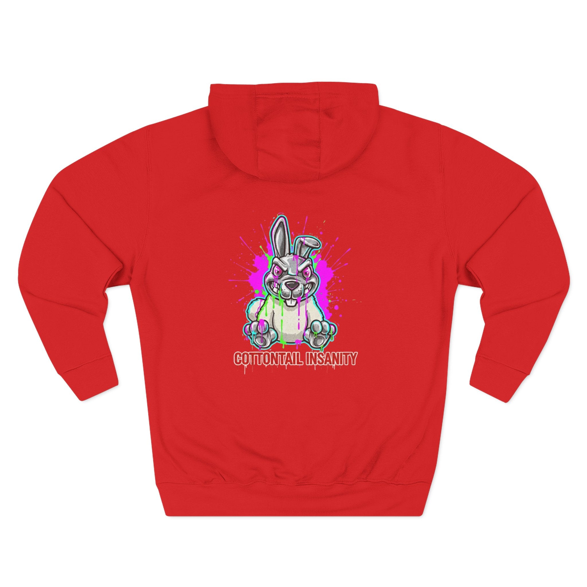 Insane Cottontail Liquid Art Fleece Hoodie