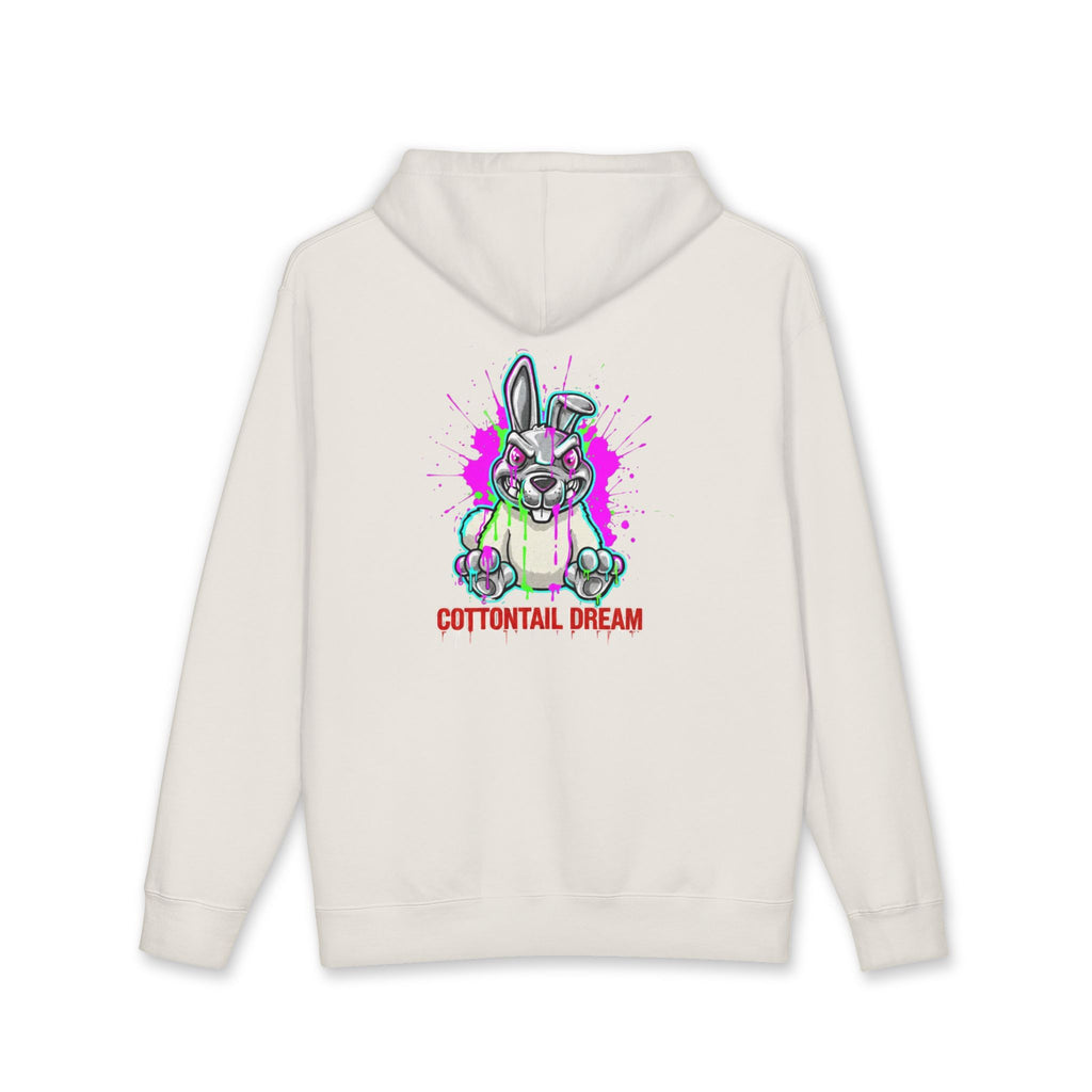 Pissed Off Cottontail Hoodie | Angry Bunny Illustration, Edgy Animal Art