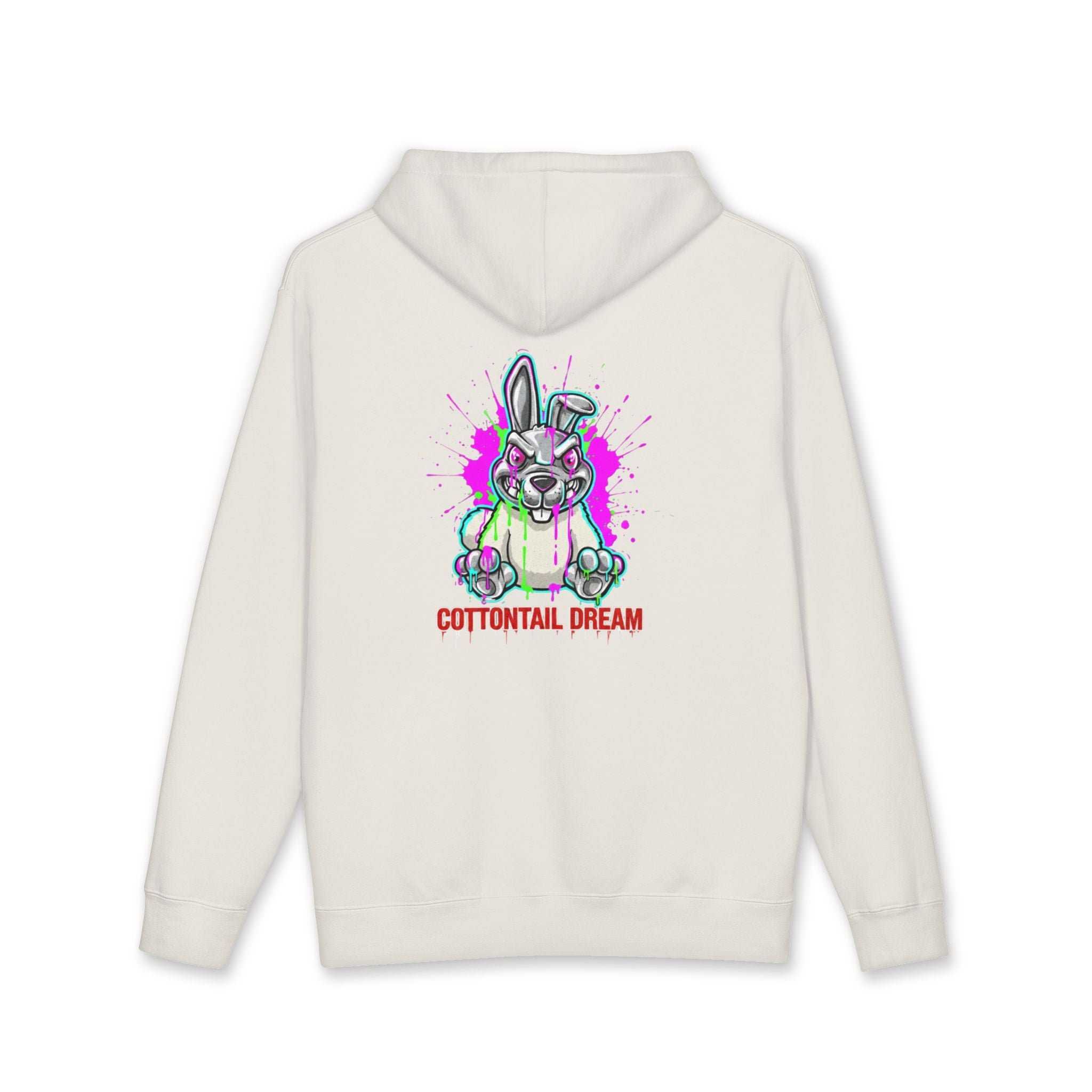Pissed Off Cottontail Hoodie | Angry Bunny Illustration, Edgy Animal Art