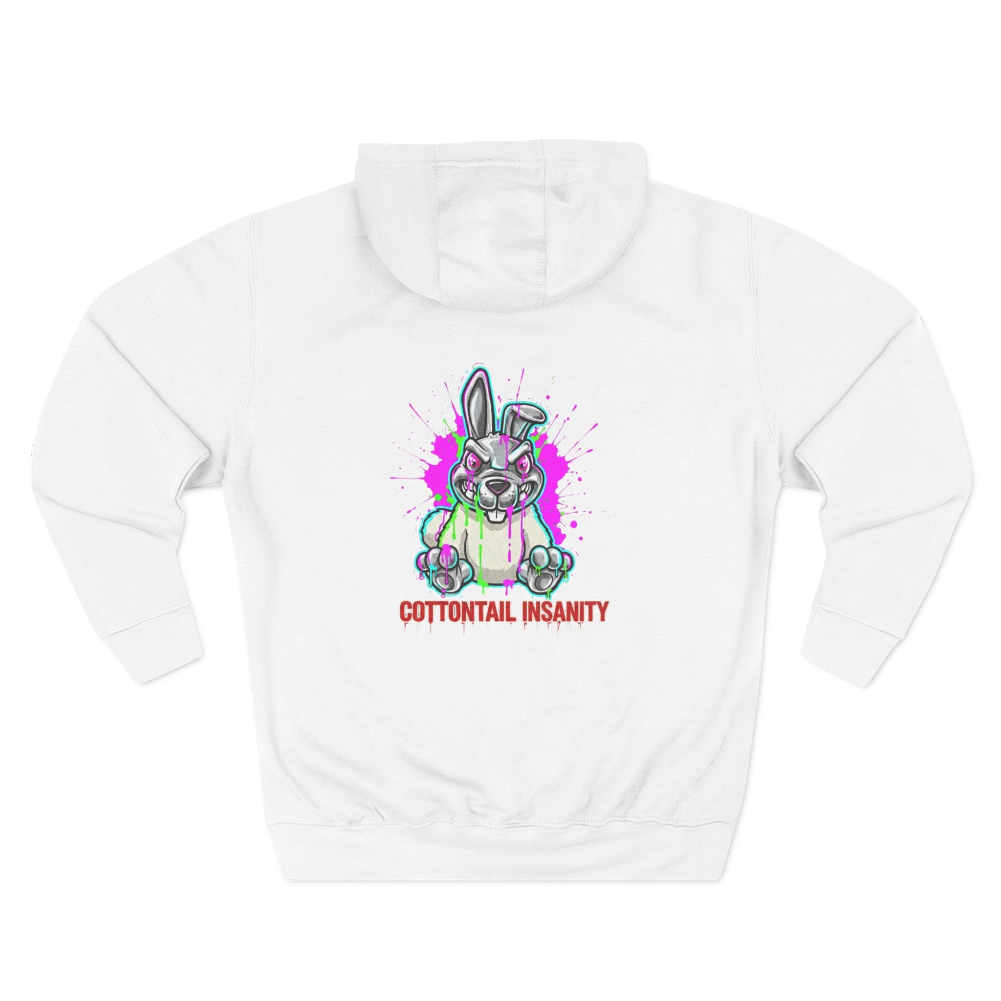 Insane Cottontail Liquid Art Fleece Hoodie