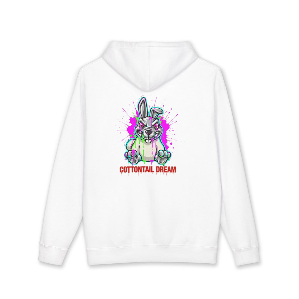 Pissed Off Cottontail Hoodie | Angry Bunny Illustration, Edgy Animal Art