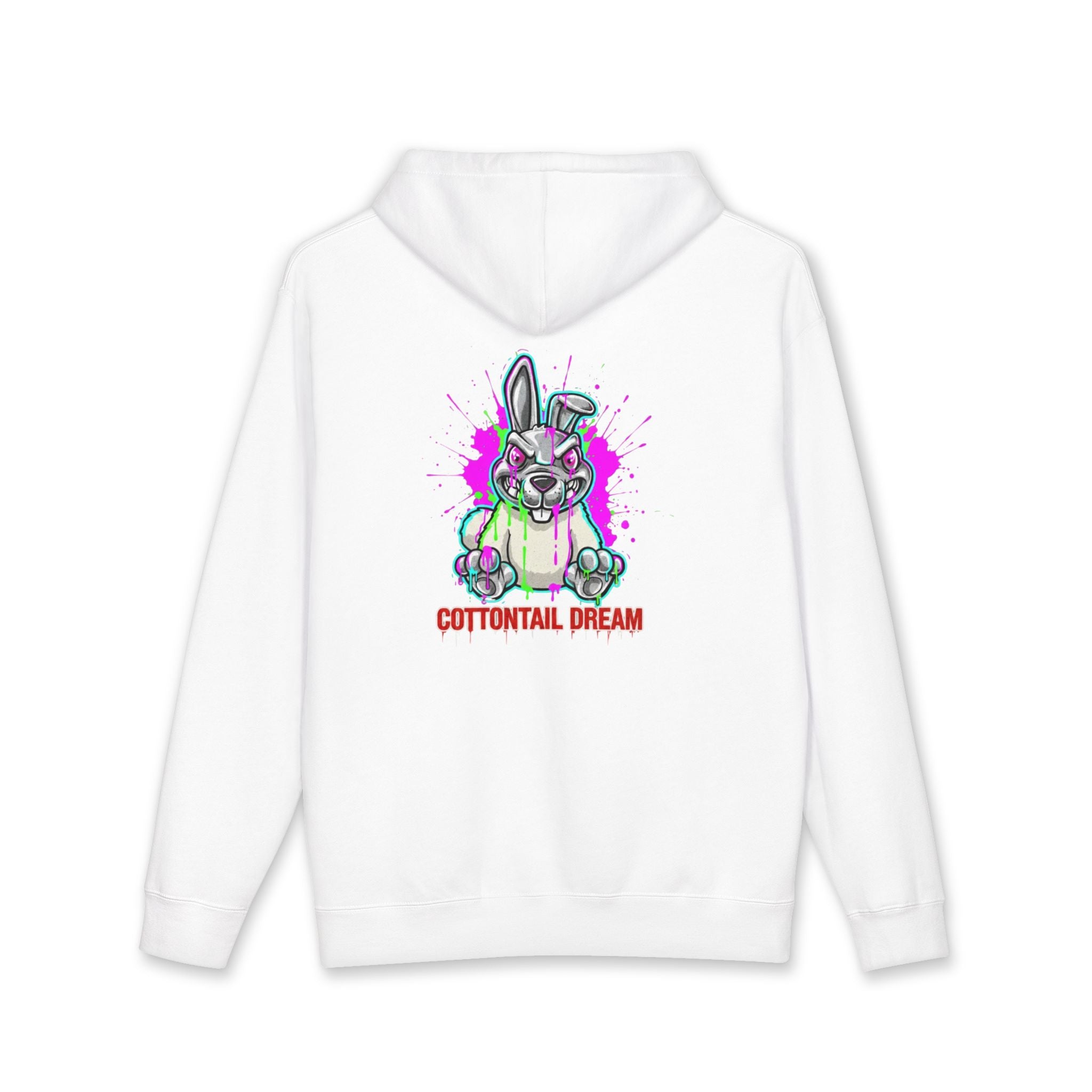 Pissed Off Cottontail Hoodie | Angry Bunny Illustration, Edgy Animal Art