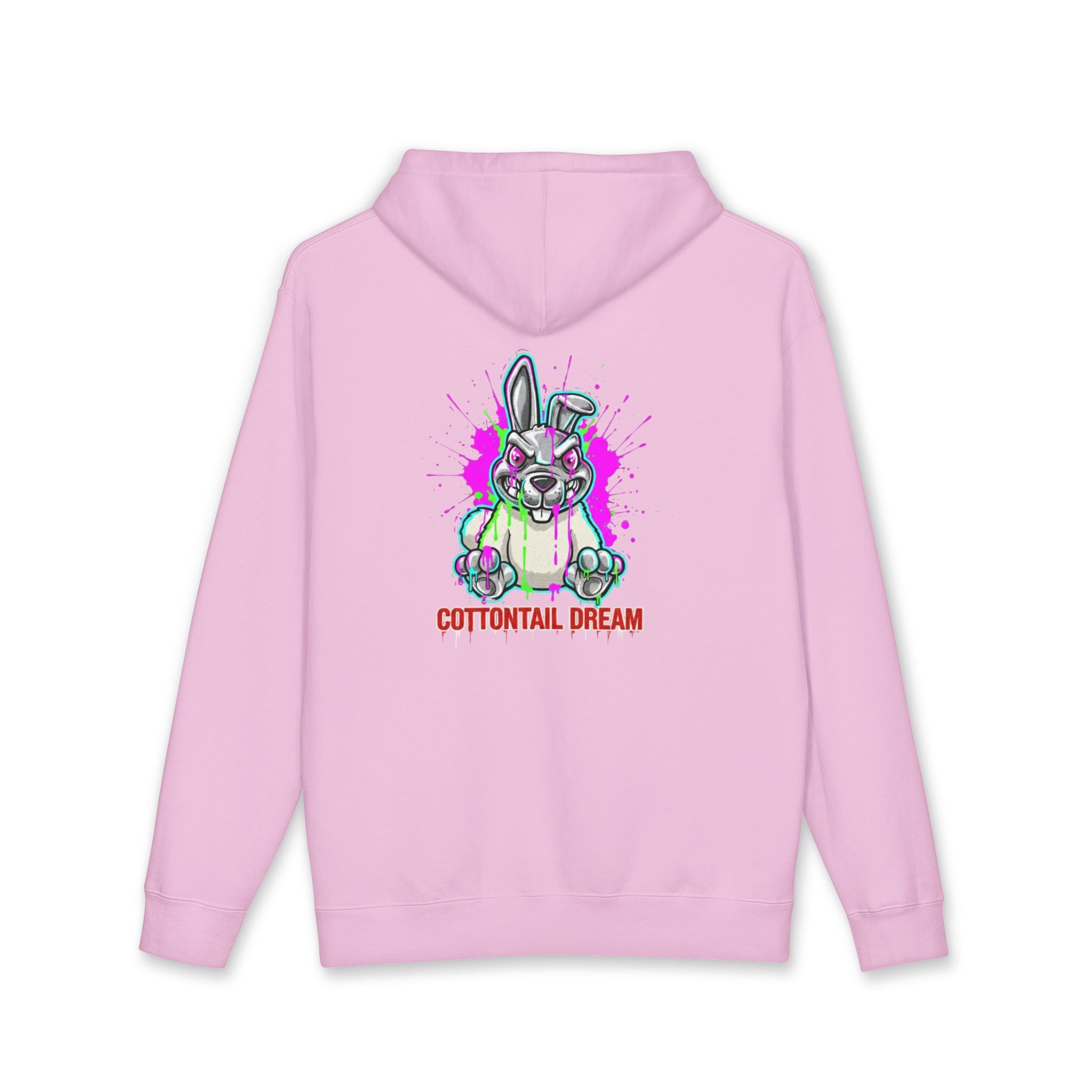 Pissed Off Cottontail Hoodie | Angry Bunny Illustration, Edgy Animal Art