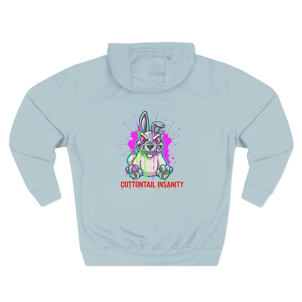Insane Cottontail Liquid Art Fleece Hoodie